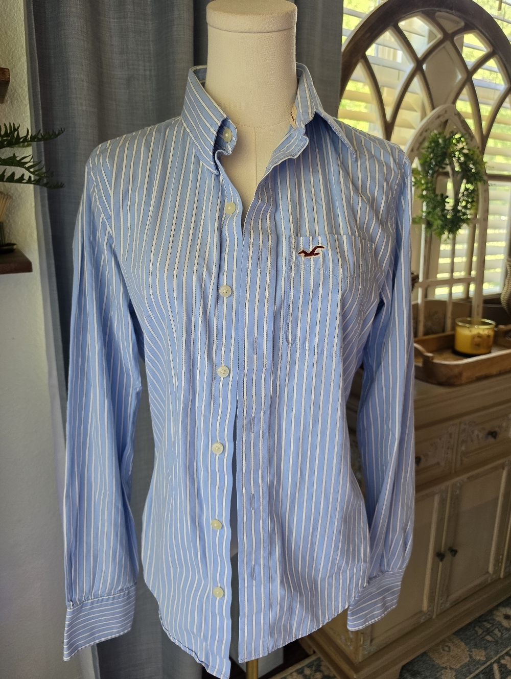 Y2K Hollister Striped Buttom Down